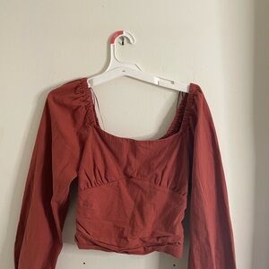 Women's Rust Long Sleeve Top